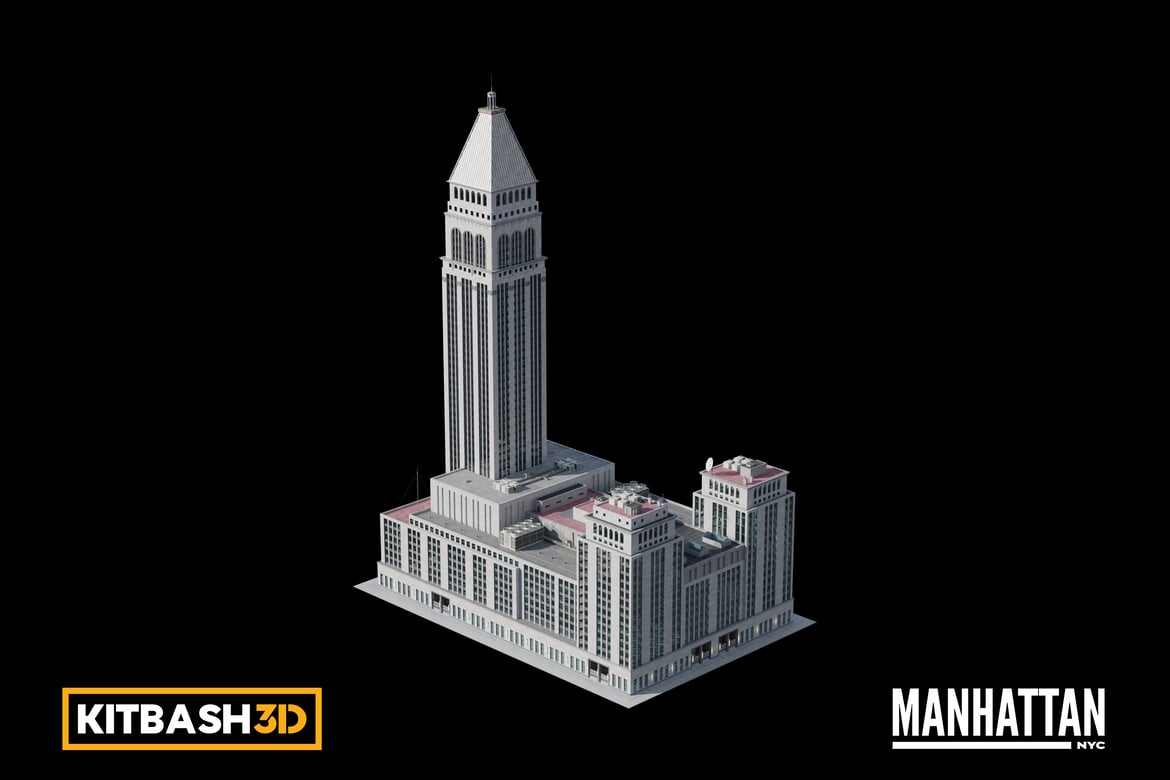 Download Kitbash: Manhattan - Office Building B 3D Model