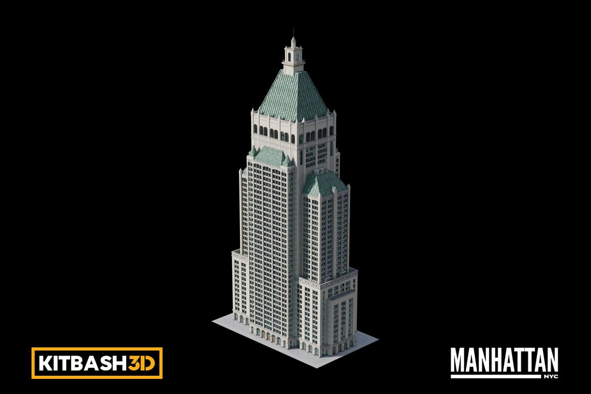 Download Kitbash: Manhattan - Office Building C 3D Model