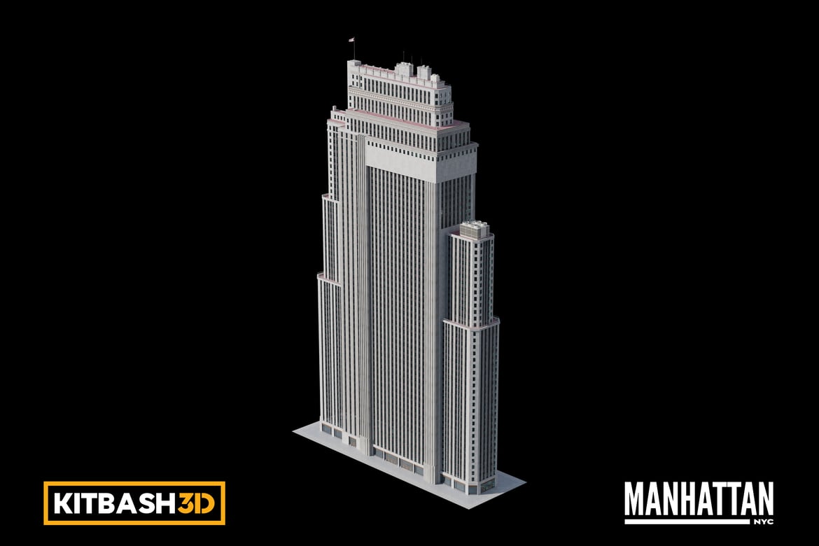 Download Kitbash: Manhattan - Office Tower A 3D Model