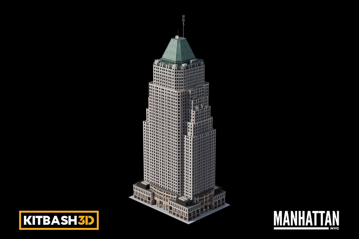 Download Kitbash: Manhattan - Residential Tower 3D Model