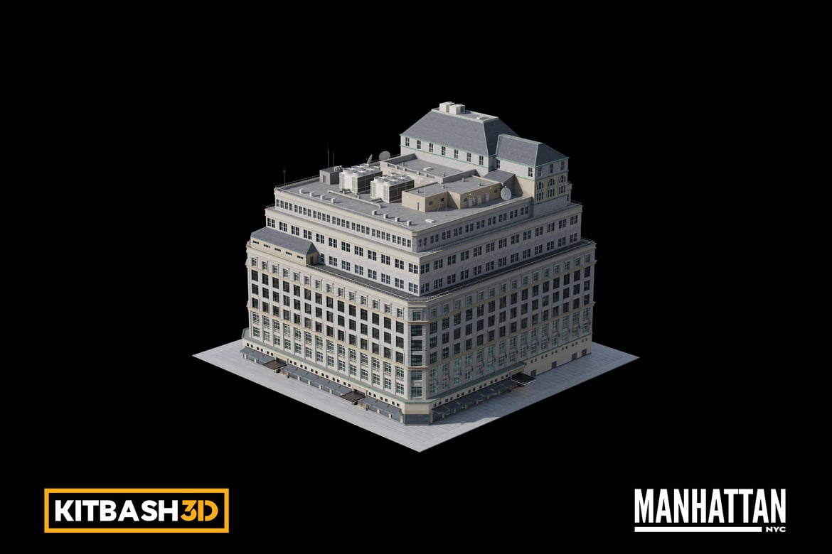 Download Kitbash: Manhattan - Shopping Center 3D Model