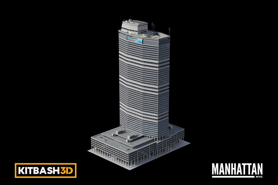 Download Kitbash: Manhattan - Skyscraper A 3D Model