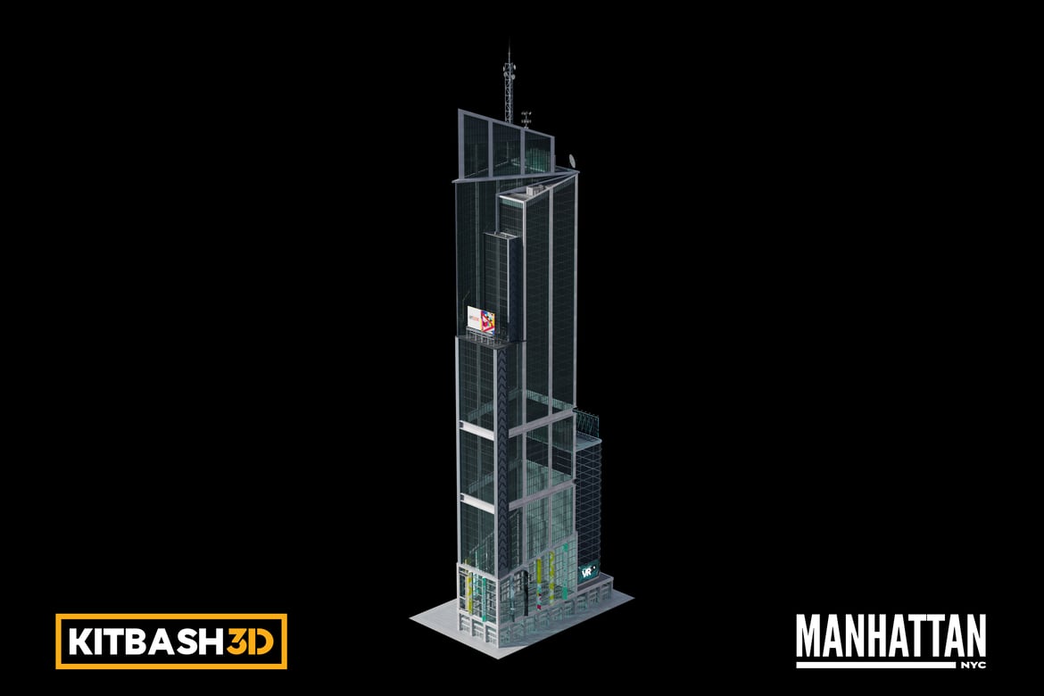 Download Kitbash: Manhattan - Skyscraper D 3D Model