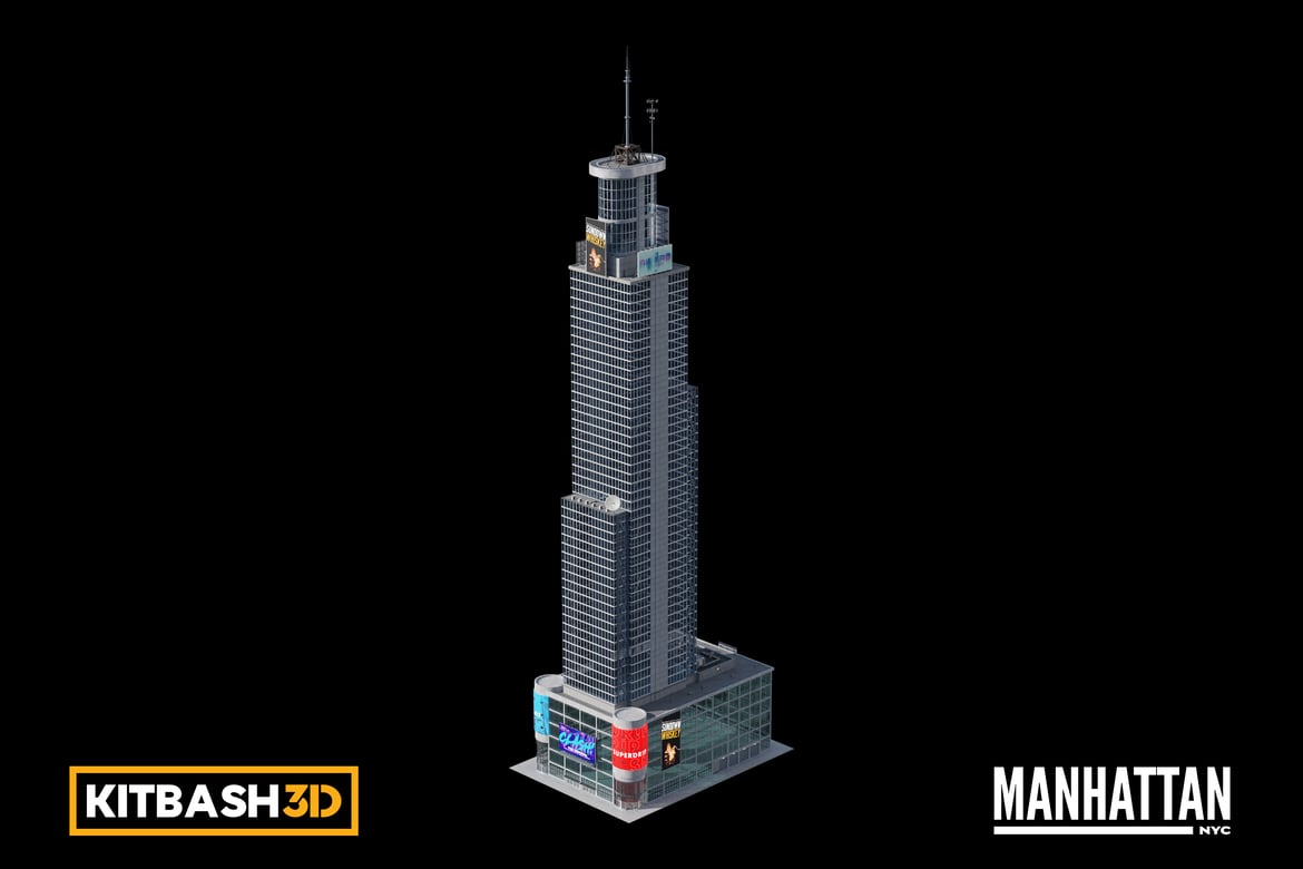 Download Kitbash: Manhattan - Skyscraper E 3D Model