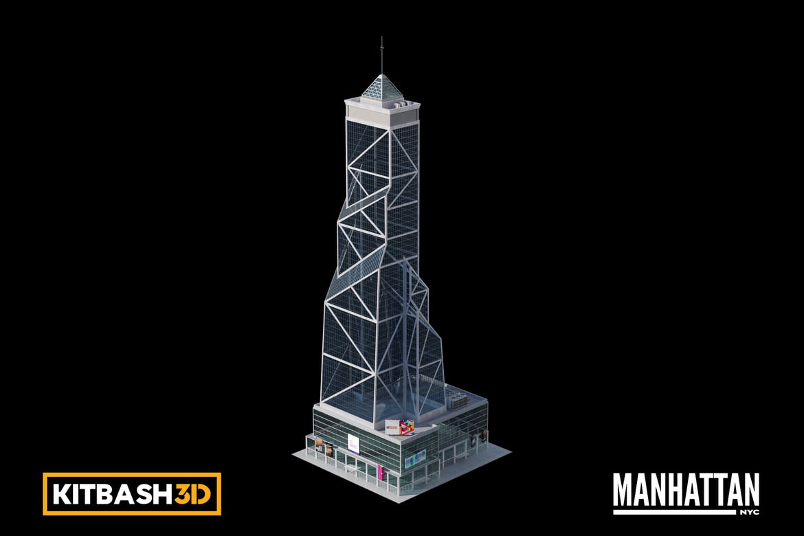 Download Kitbash: Manhattan - Skyscraper F 3D Model