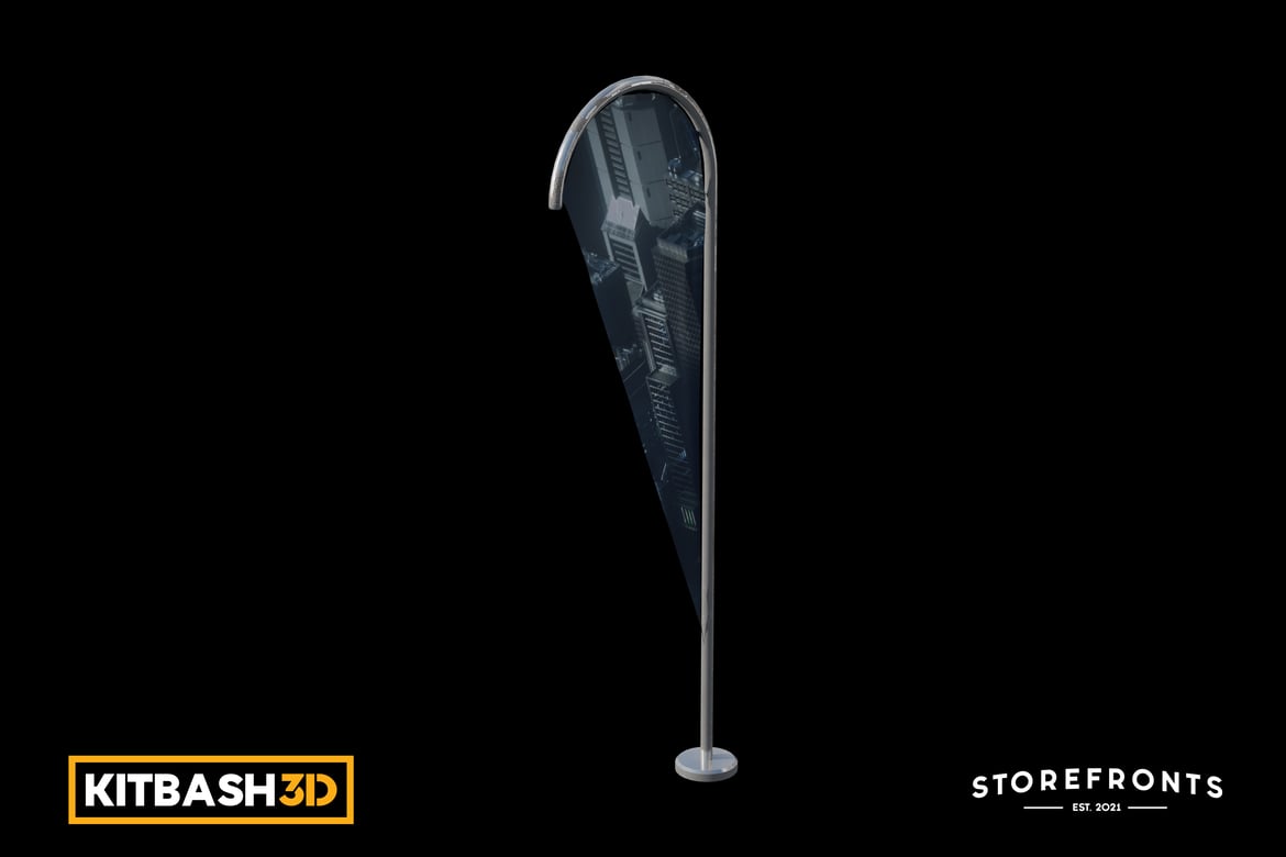 Download Kitbash: Storefronts - Banner D 3D Model