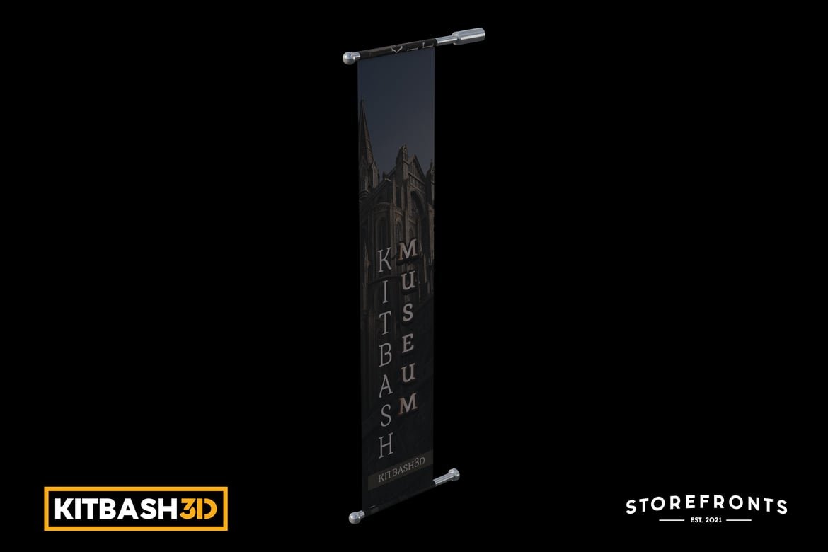 Download Kitbash: Storefronts - Banner G 3D Model