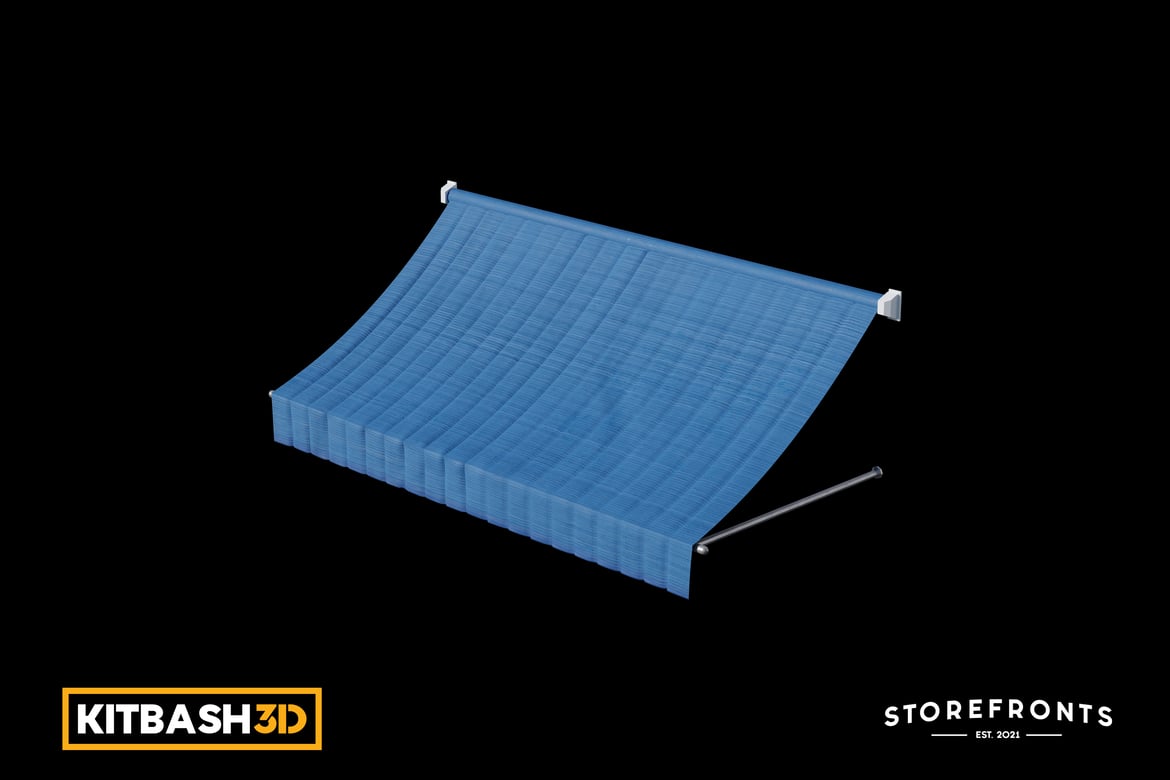 Download Kitbash: Storefronts - Blue Awning A 3D Model