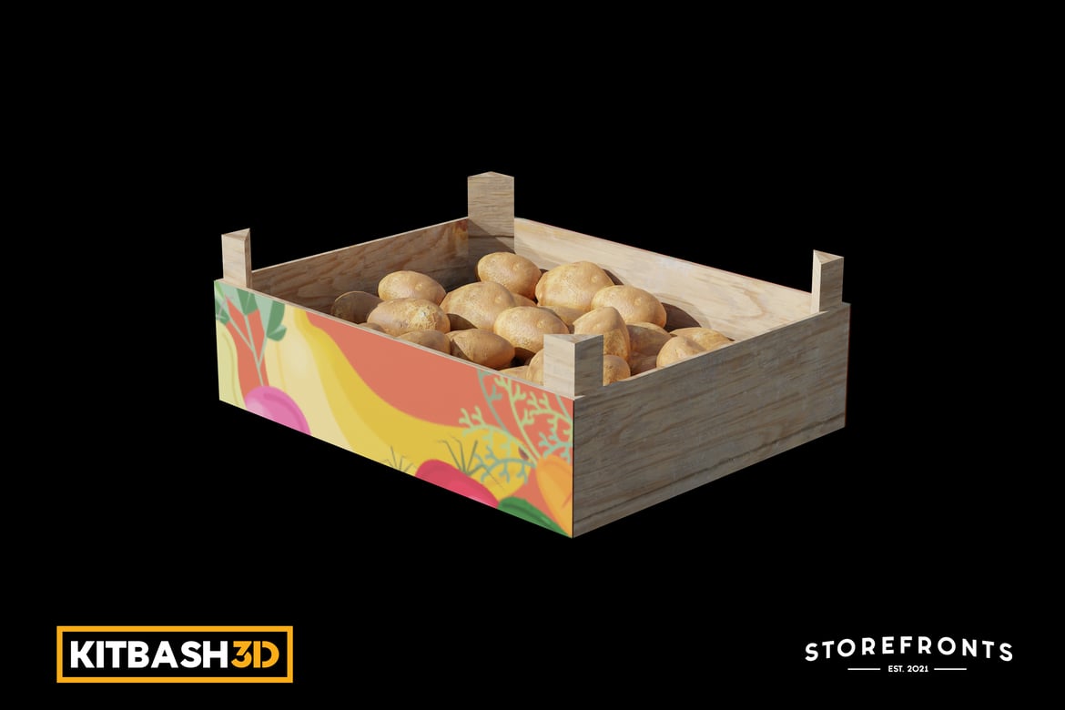 Download Kitbash: Storefronts - Box of Potatoes 3D Model