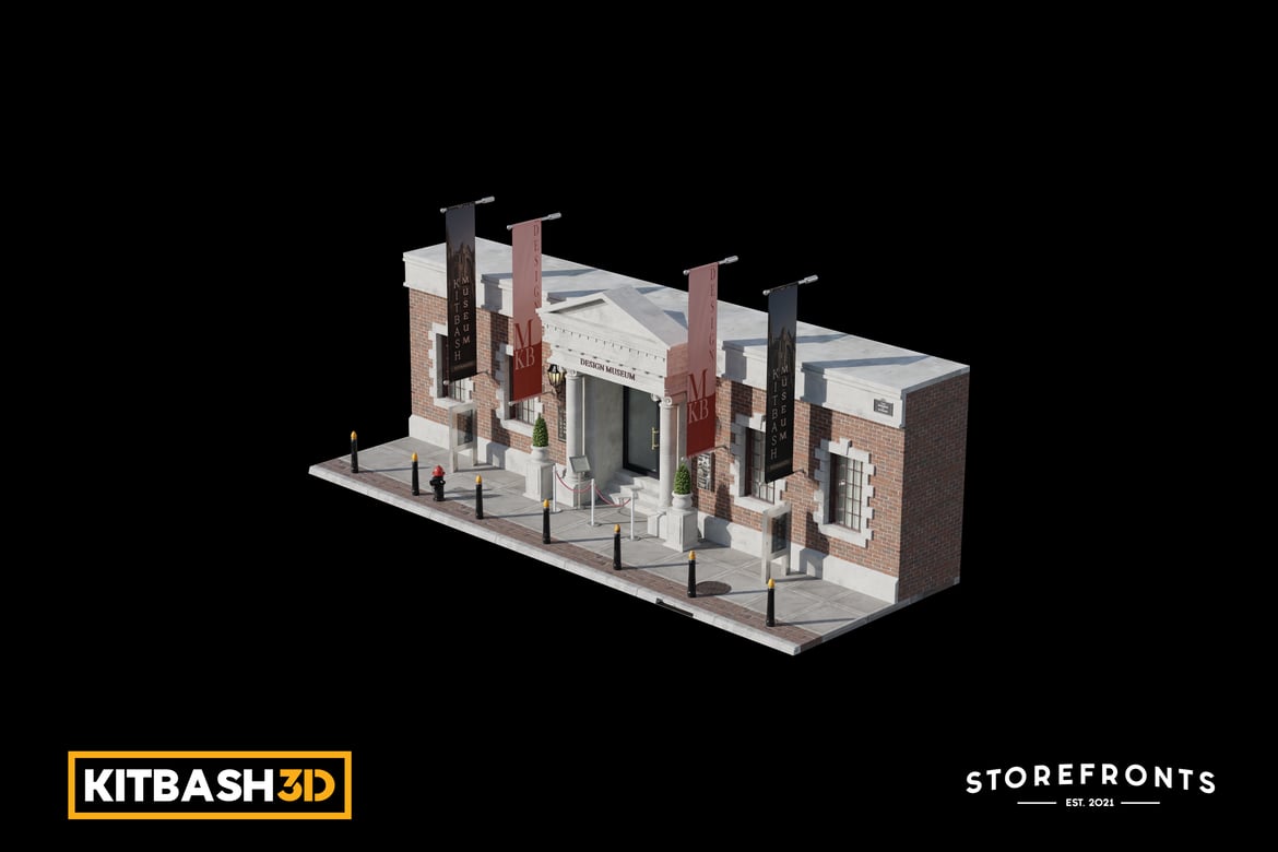 Download Kitbash: Storefronts - Design Museum 3D Model