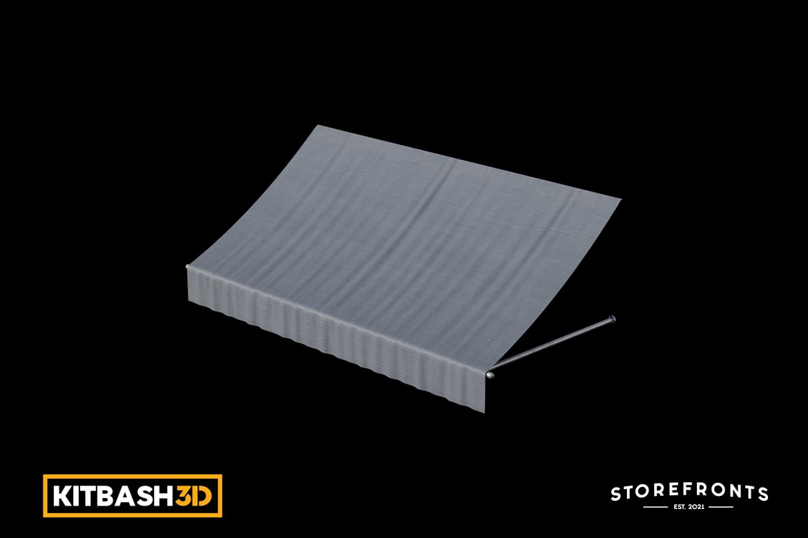 Download Kitbash: Storefronts - Gray Awning 3D Model