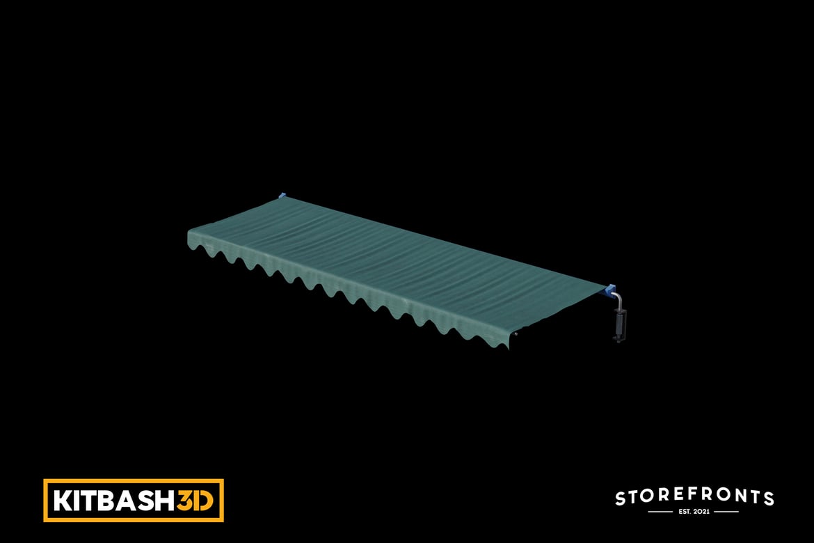 Download Kitbash: Storefronts - Green Awning B 3D Model