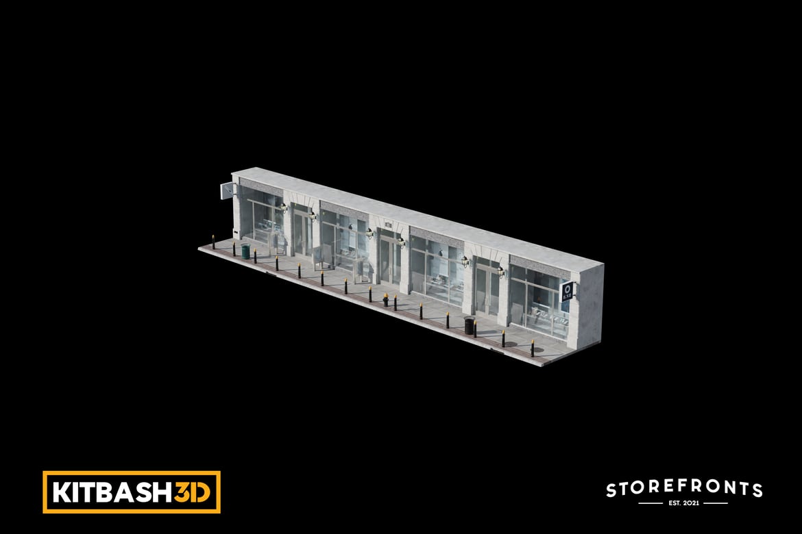 Download Kitbash: Storefronts - High End Jewelry Store B 3D Model