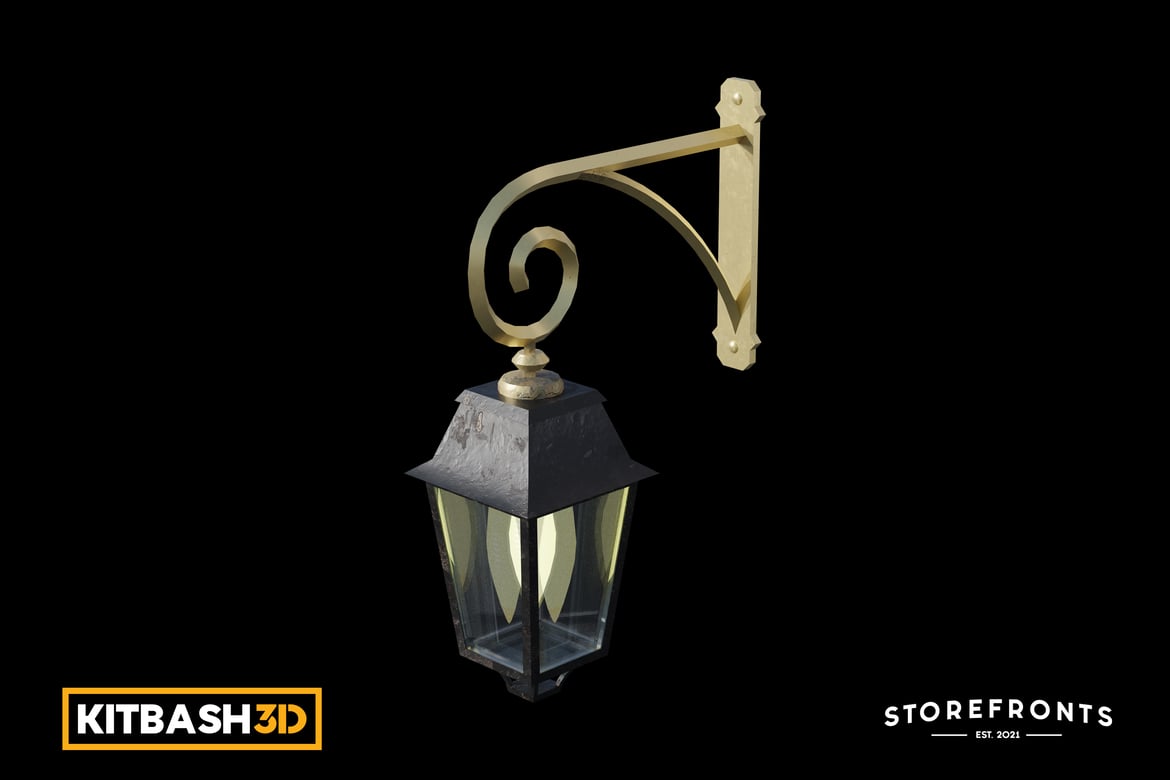 Download Kitbash: Storefronts - Lamp E 3D Model