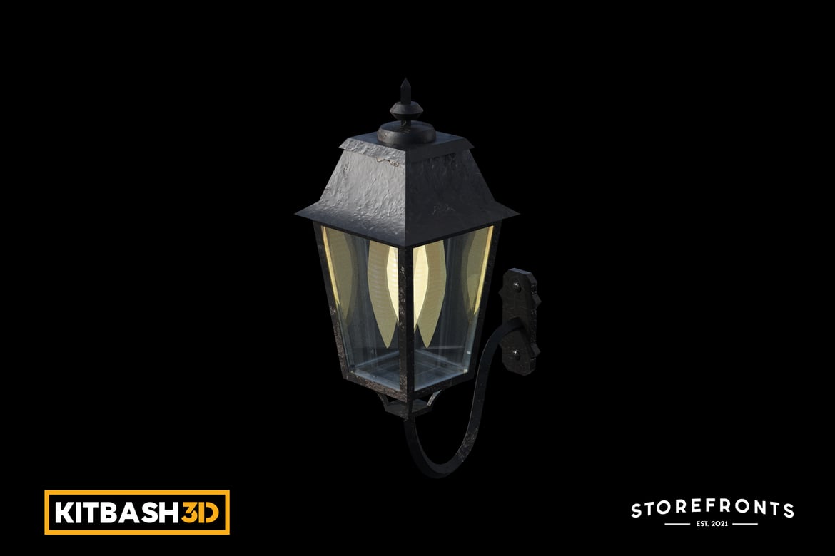 Download Kitbash: Storefronts - Lamp F 3D Model