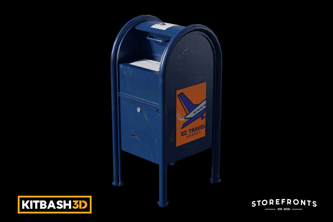 Download Kitbash: Storefronts - Mailbox A 3D Model