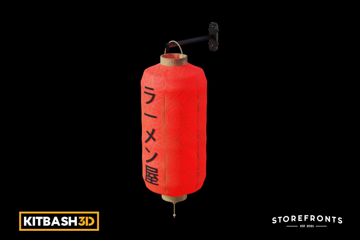 Download Kitbash: Storefronts - Paper Lantern 3D Model