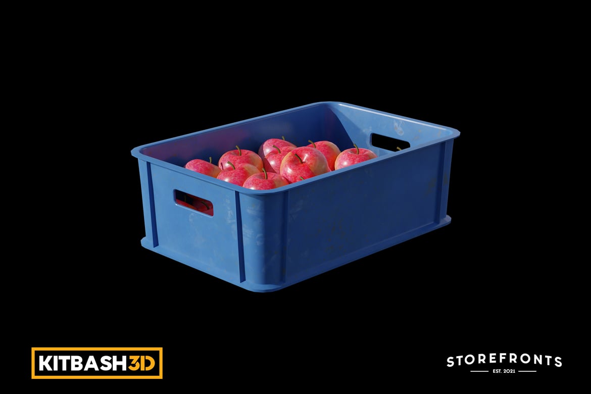 Download Kitbash: Storefronts - Plastic Apple Box 3D Model