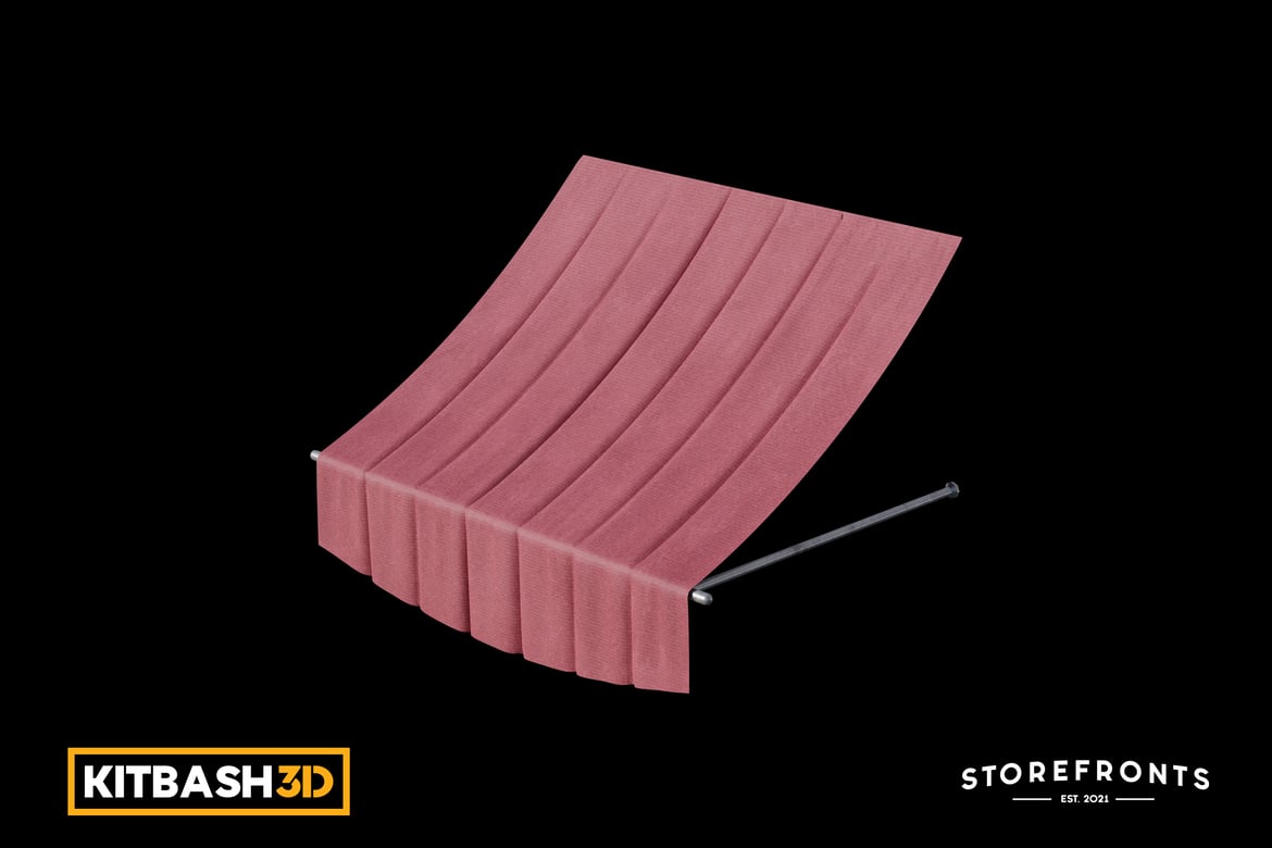 Download Kitbash: Storefronts - Red Awning A 3D Model