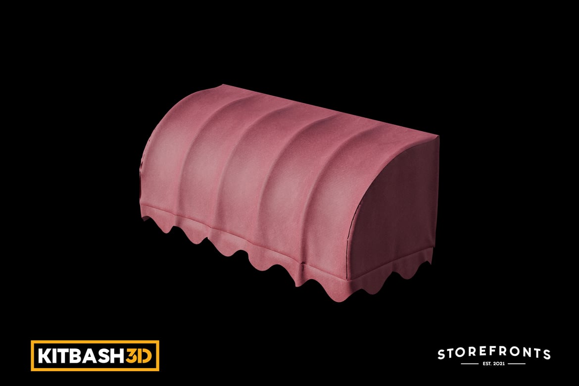 Download Kitbash: Storefronts - Red Awning B 3D Model