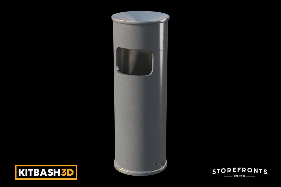 Download Kitbash: Storefronts - Trash Bin B 3D Model