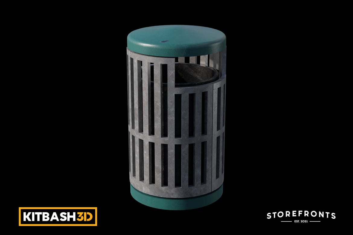 Download Kitbash: Storefronts - Trash Bin C 3D Model