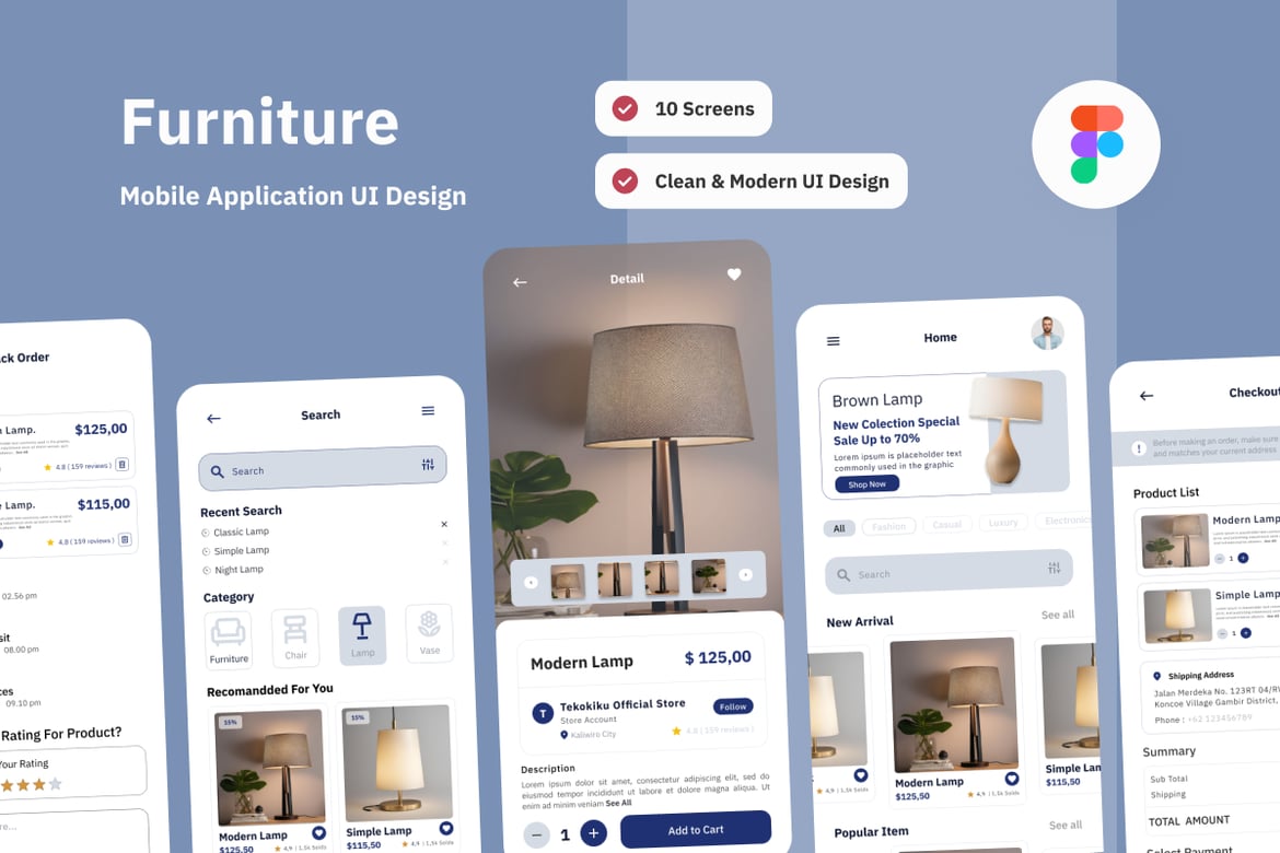 Download Komoy - Furniture Mobile App Figma Design