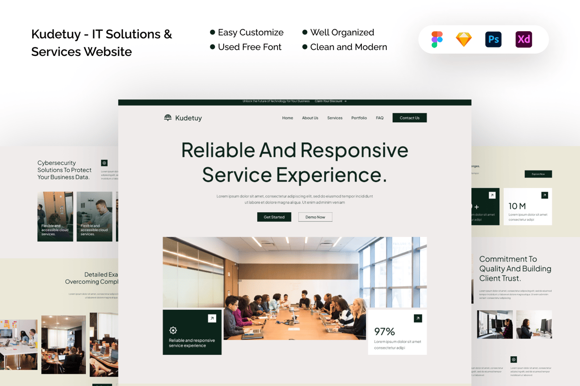 Download Kudetuy - IT Solutions & Services Website Figma Design