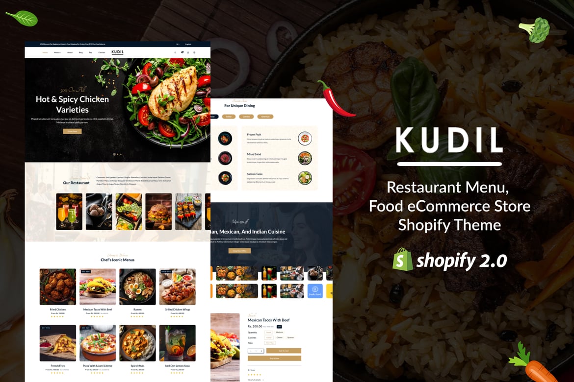 Download Kudil - Restaurant Menu, Food eCommerce Store Shop Shopify Theme