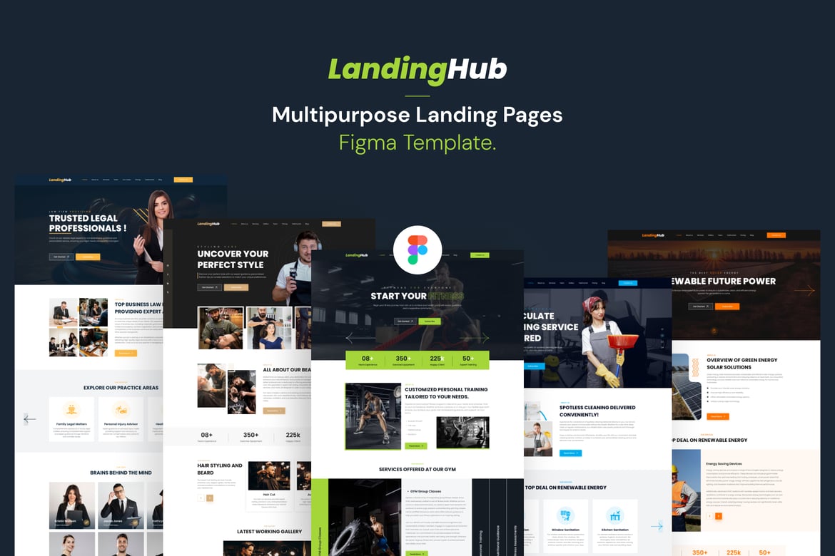 Download LandingHub Figma Design