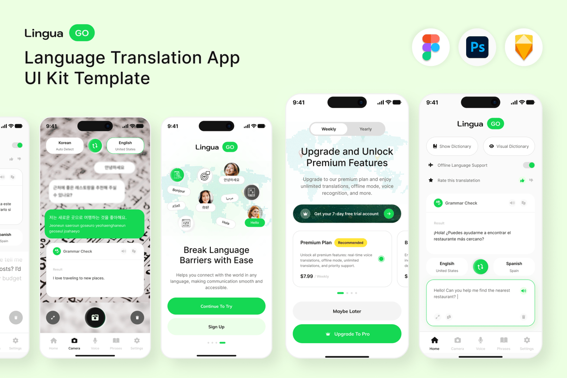 Download Language Translation App Figma Design