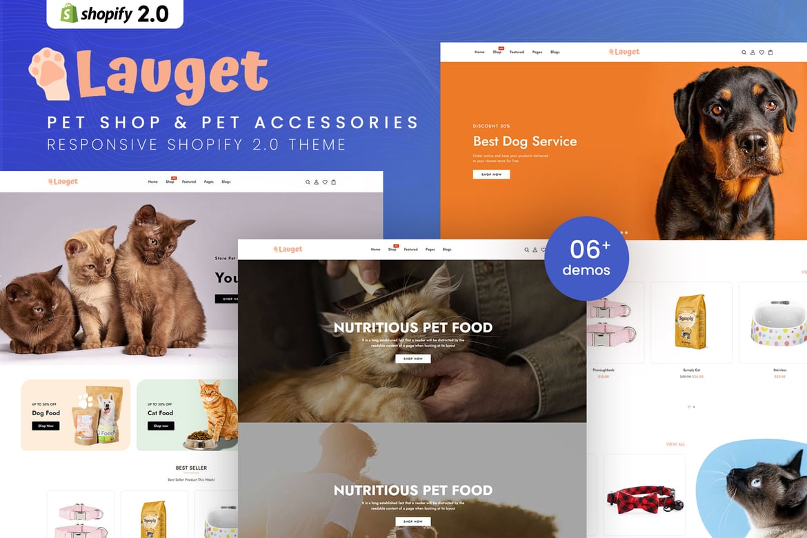 Download Lauget - Pet Shop & Pet Accessories Shopify Theme