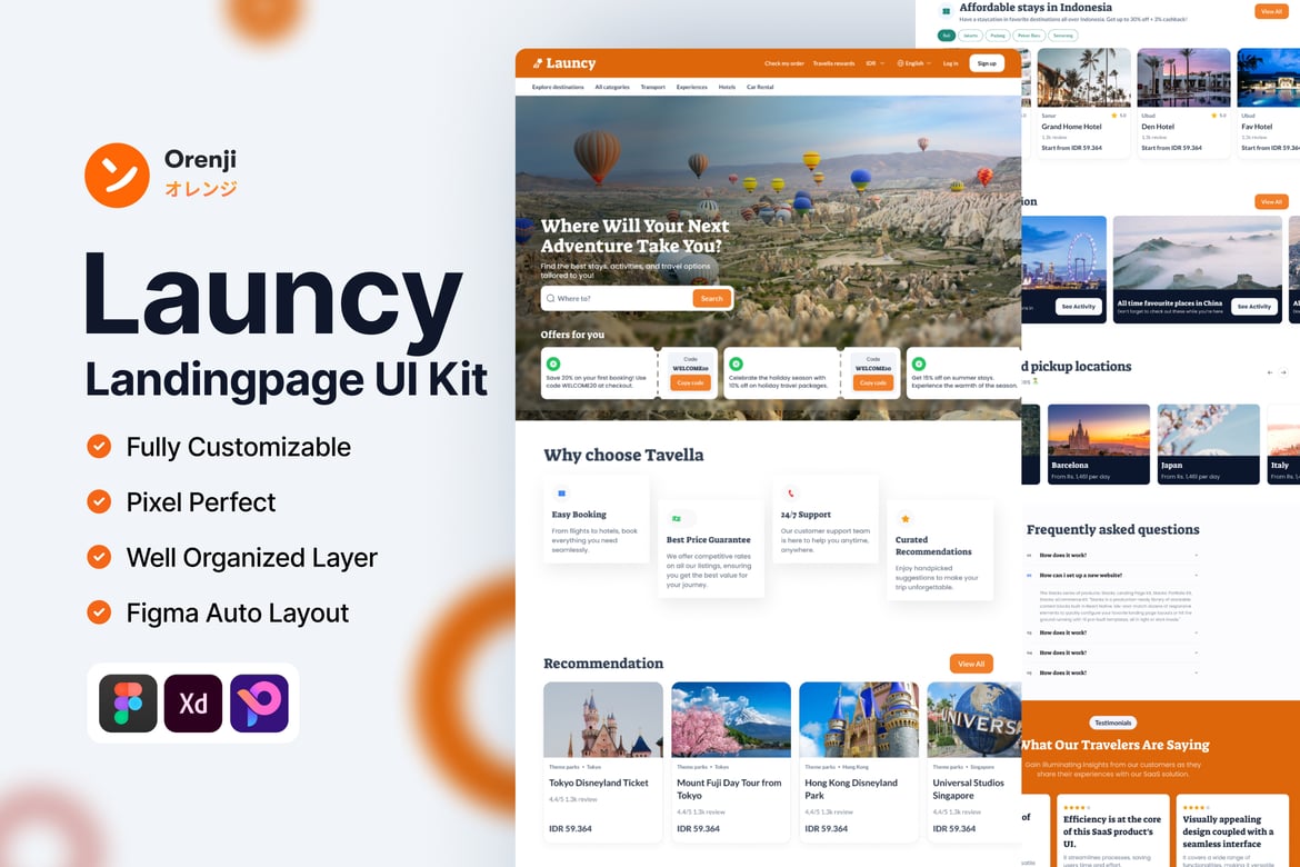 Download Launacy Landingpage UI kit Figma Design