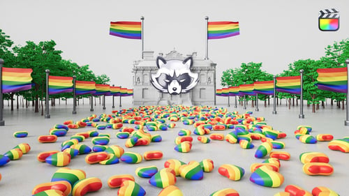 Download LGBTQ 3D Pride Logo Reveal - FCPX Apple Motion Template