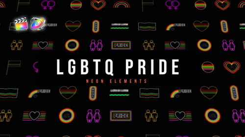 Download LGBTQ Pride Neon Elements Apple Motion Template