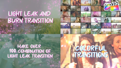 Download Light Leak Transitions And Burn Transitions for FCPX Apple Motion Template