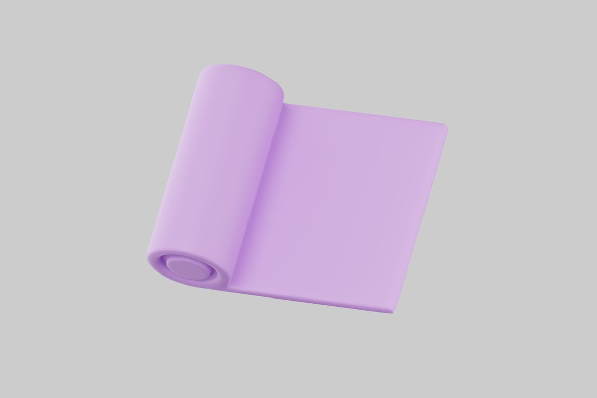 Download Light purple rectangular mat with rounded corners 3D Model