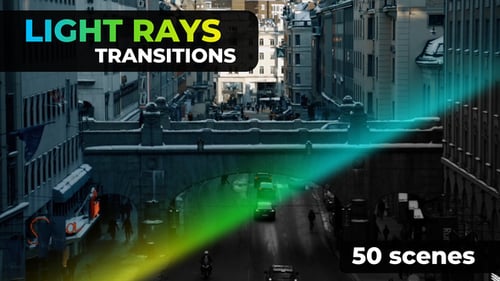 Download Light Rays Transitions After Effect Template