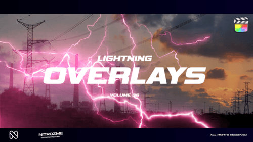 Download Lightning Overlays Vol. 06 for Final Cut Pro X Apple Motion Template