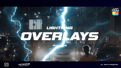 Download Lightning Overlays Vol. 09 for Final Cut Pro X Apple Motion Template