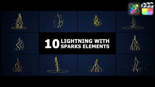 Download Lightning With Sparks Elements | FCPX Apple Motion Template