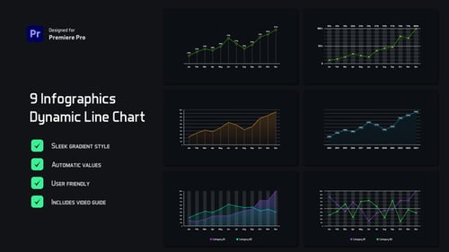 Download Line Chart Infographics | Premiere Pro Premiere Pro Template