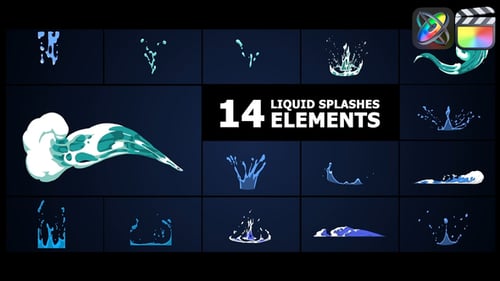 Download Liquid Splashes Elements | FCPX Apple Motion Template