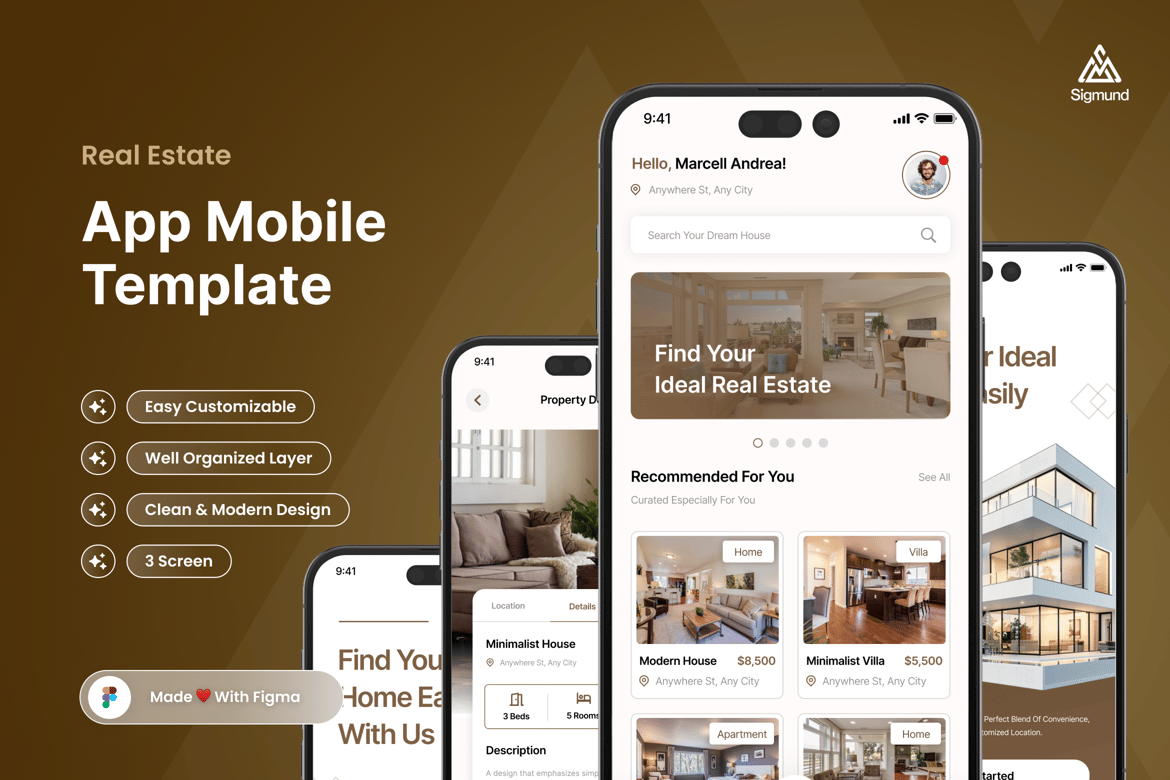 Download Listlife - Real Estate App Mobile UI Kits Figma Design