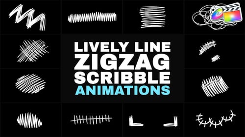 Download Lively Line Zigzag Scribble Animations | FCPX Apple Motion Template