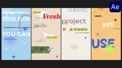 Download Long Stories Scrolling Typography for After Effects After Effect Template