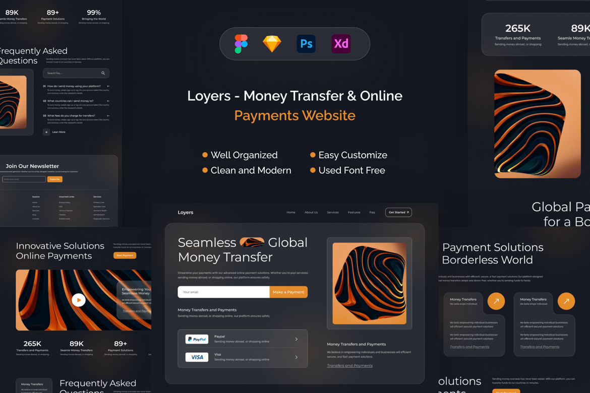 Download Loyers - Money Transfer & Online Payments Website Figma Design