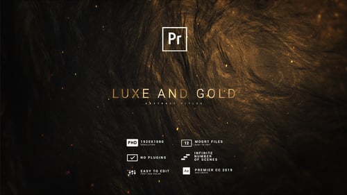 Download Luxe and Gold | Abstract titles MOGRT Premiere Pro Template