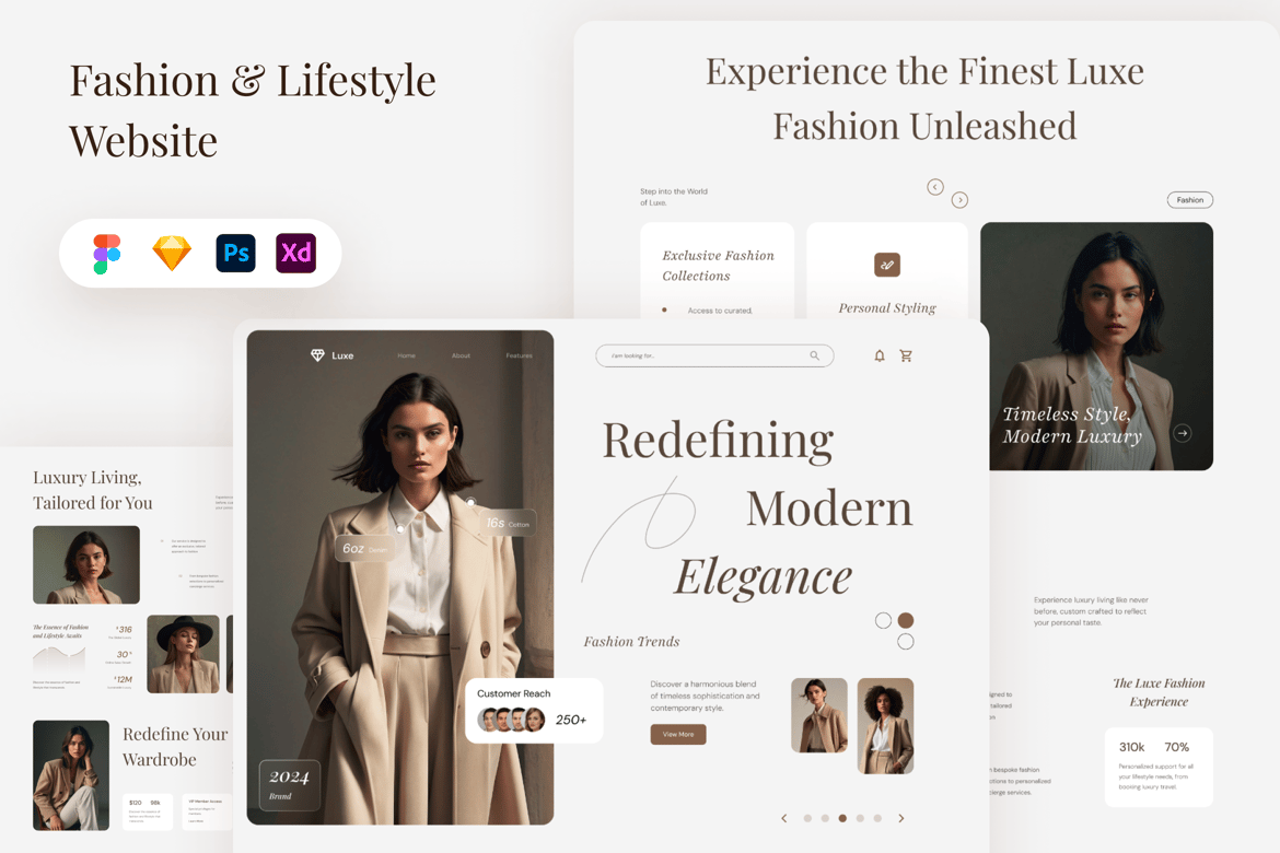 Download Luxe - Fashion & Lifestyle Website Figma Design