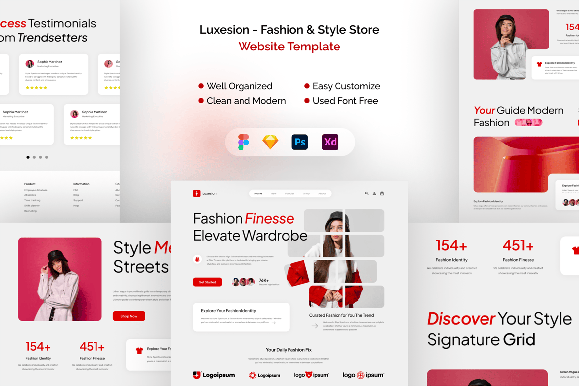 Download Luxesion - Fashion & Style Store Website Template Figma Design